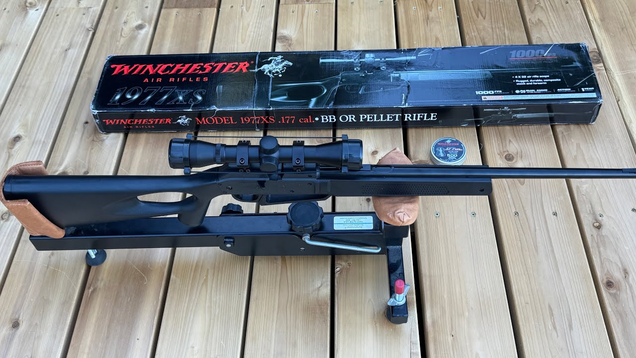 1977XS Winchester .177 review, sight in & egg target blast!
