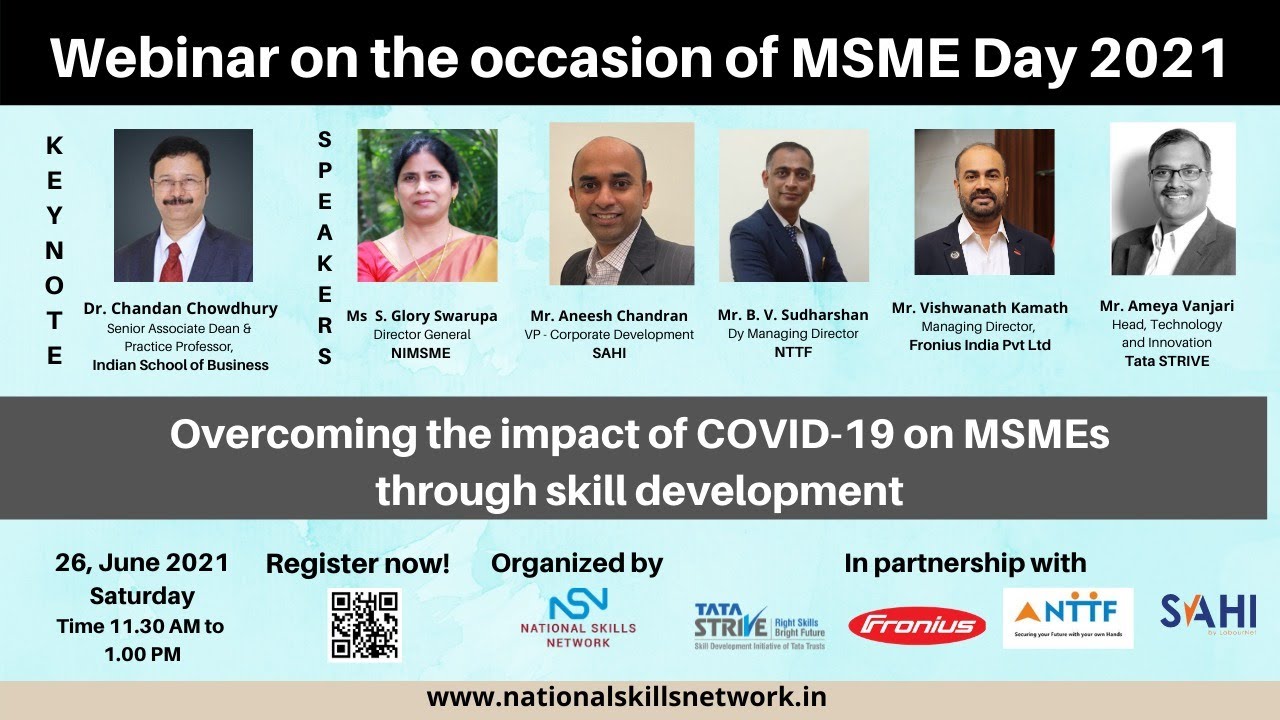 MSME Day 2021: Webinar on Skill Development for MSME sector
