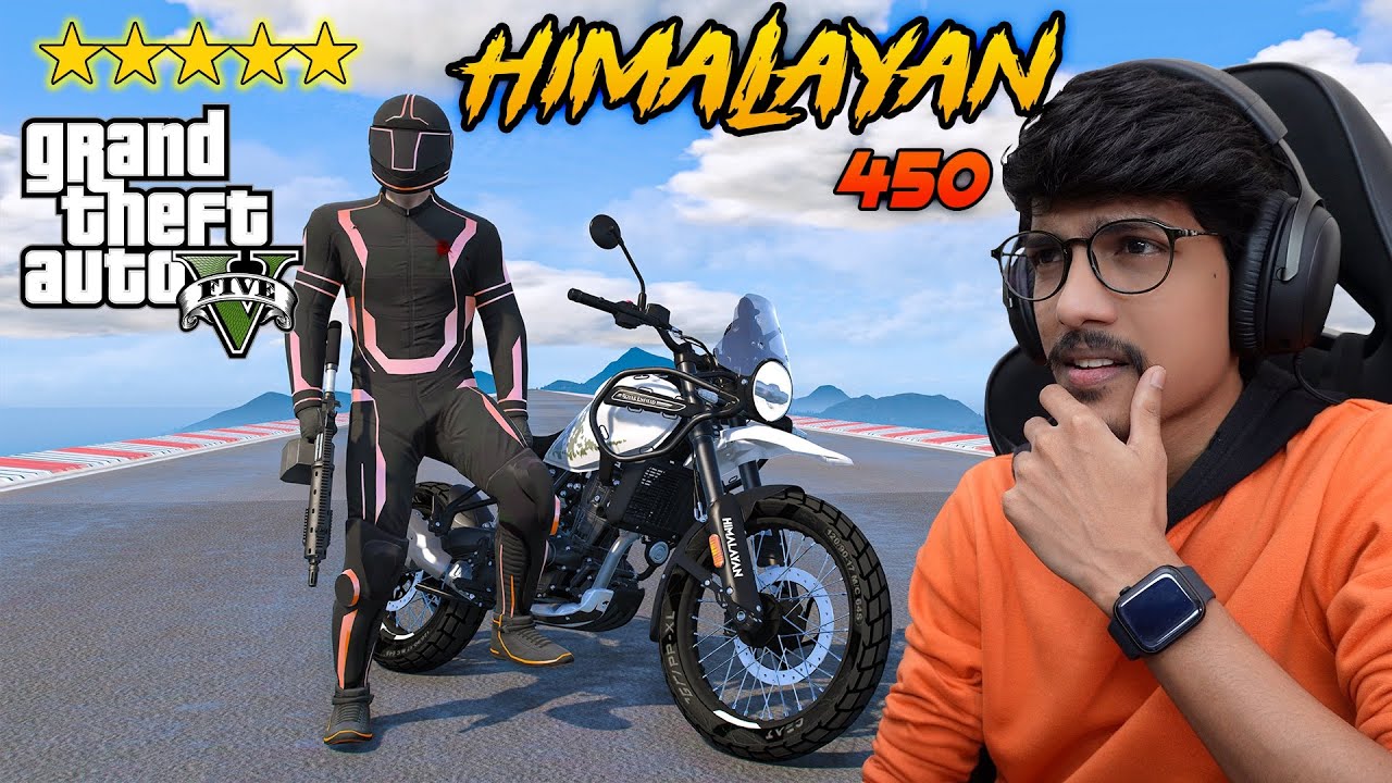 Stealing Himalayan 450 In GTA 5 | Stealing Bikes In GTA 5 | THE COSMIC BOY