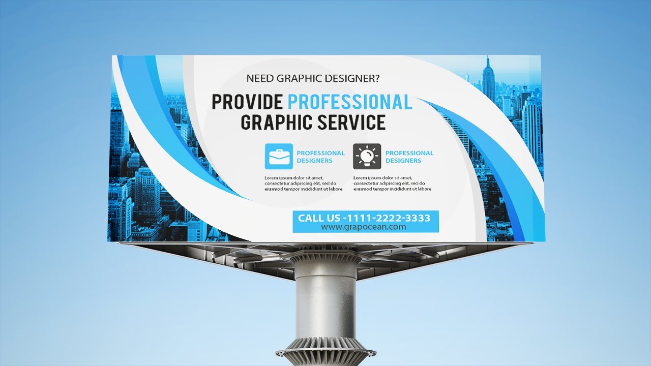 How To Make Digital Billboard Design - Photoshop Cc Tutorial