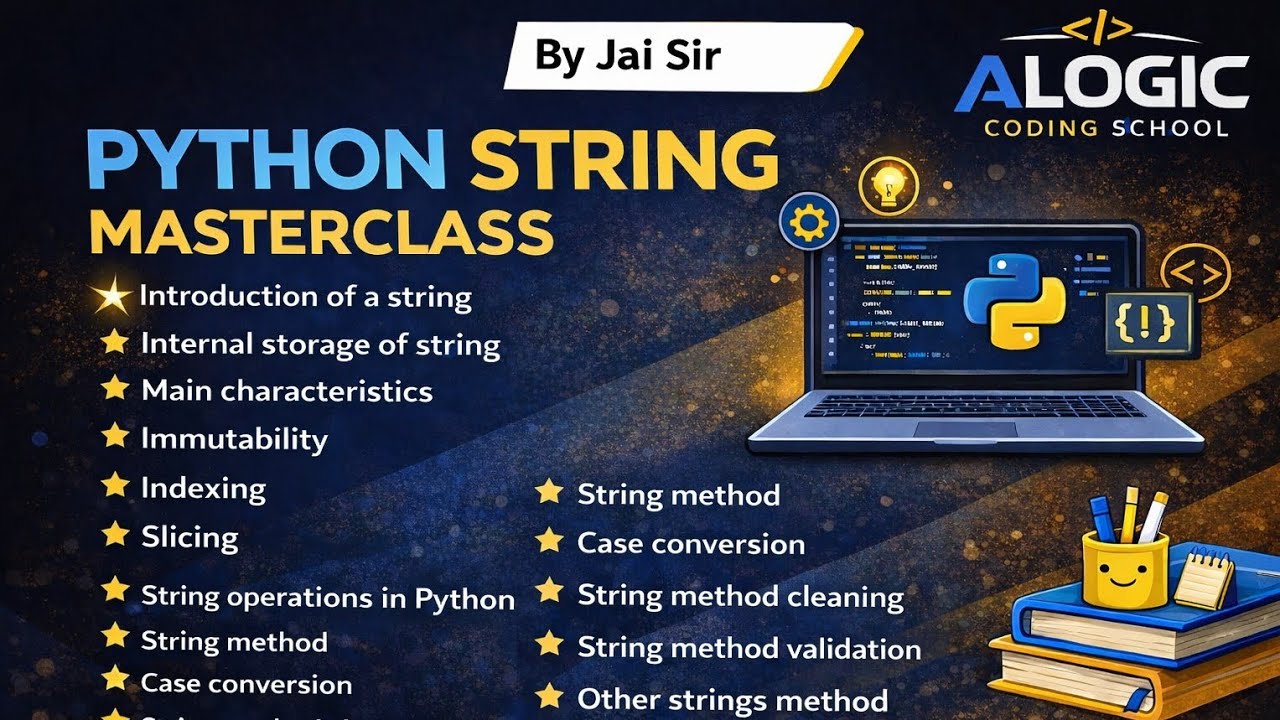  Python Strings Full Tutorial 🔥 | Basic to Advanced | Indexing, Slicing, Methods | Class UG, PG