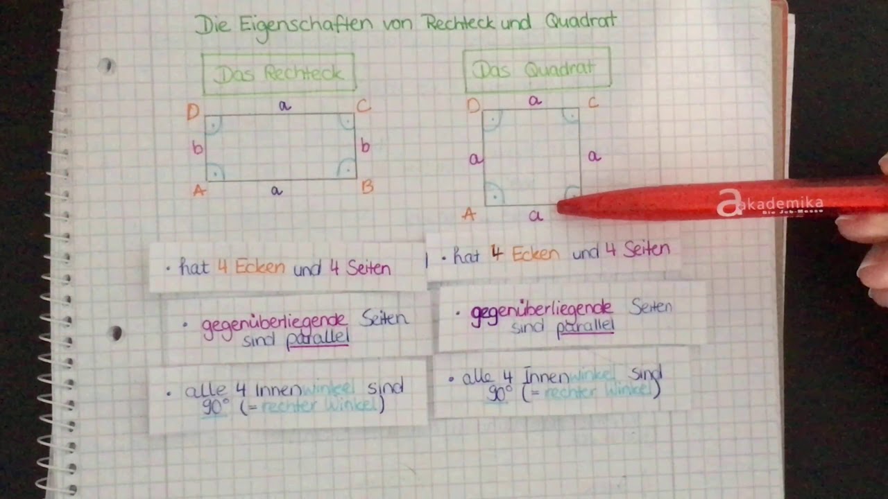 #CoronaMathe: Eigenschaften von Rechteck und Quadrat