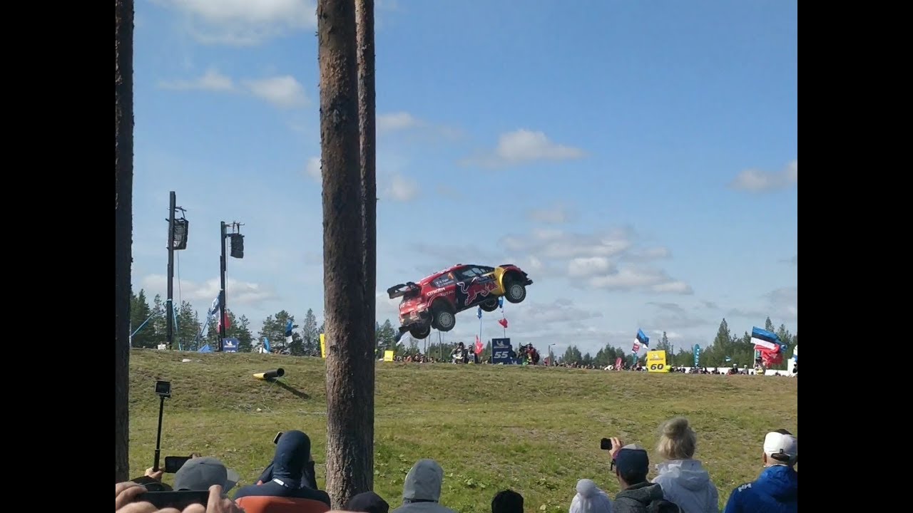 Sebastian Ogier 65 meter jump! - 2019 Ruuhim&auml;ki 2 Power Stage - Rally Finland 2019