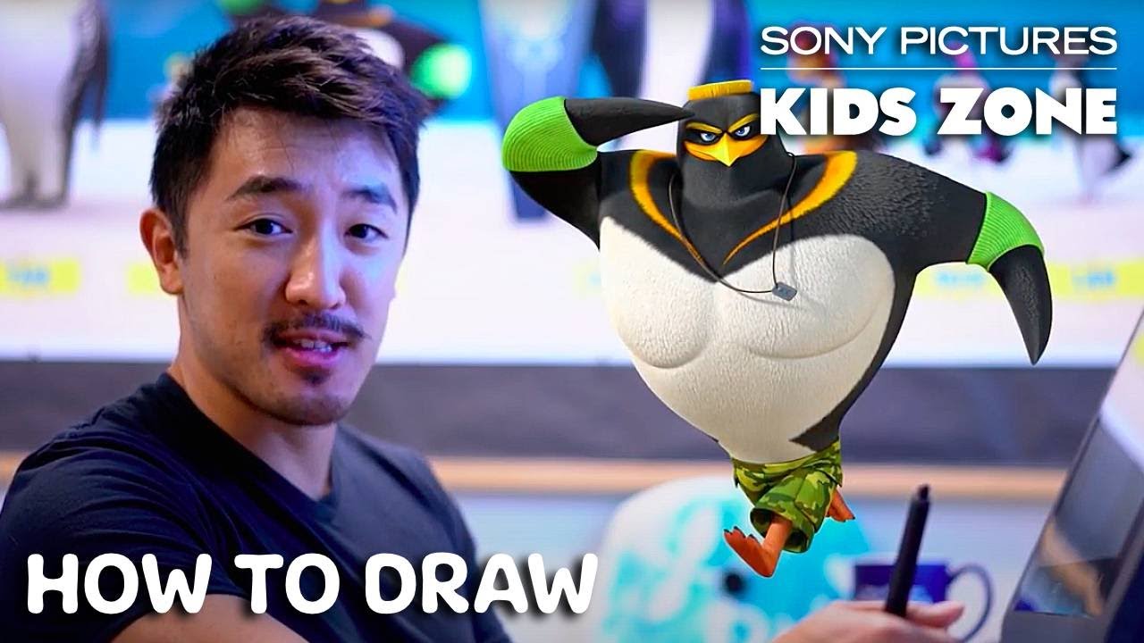 SURF'S UP: How to Draw JC | Sony Pictures Kids Zone 