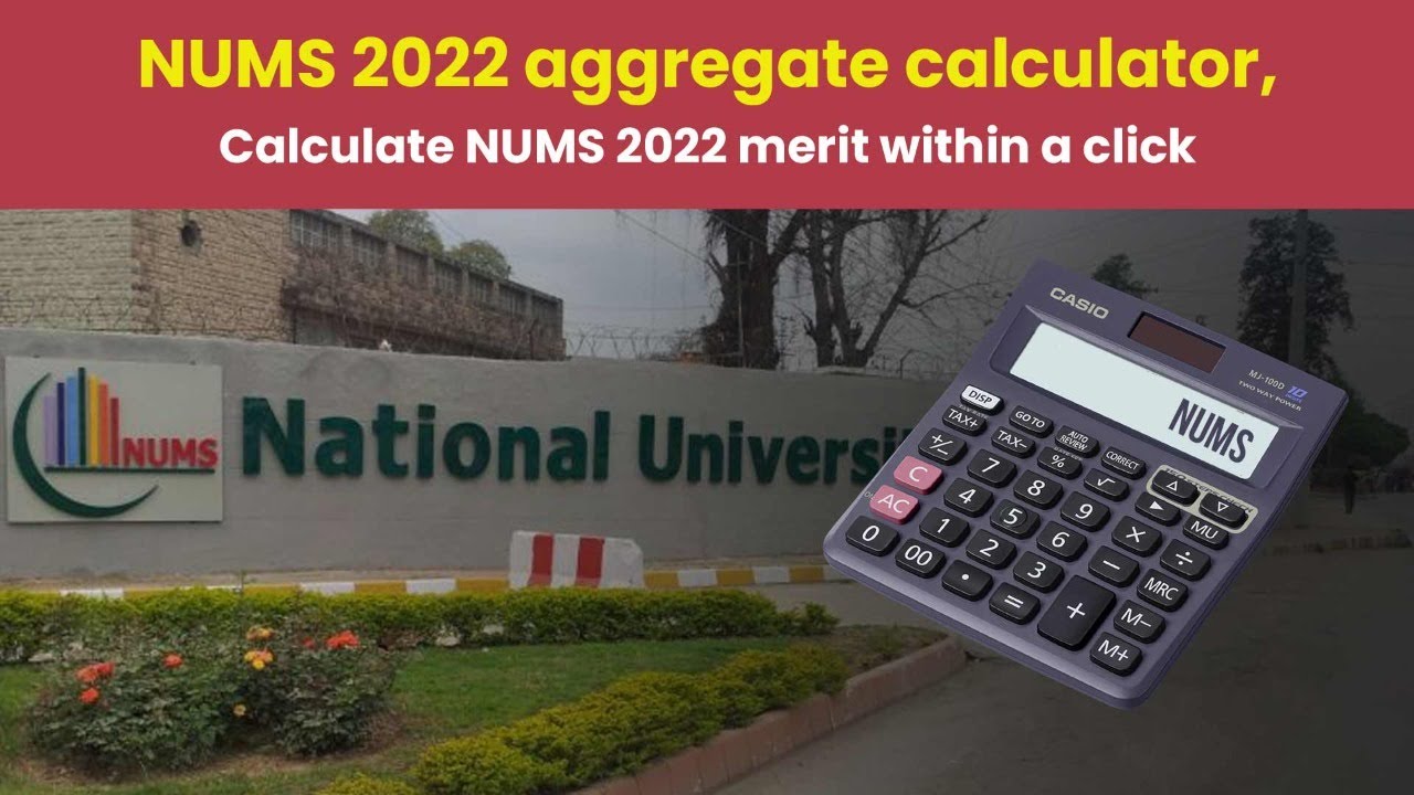 NUMS 2022 result is out, check your exact aggregate within a click.