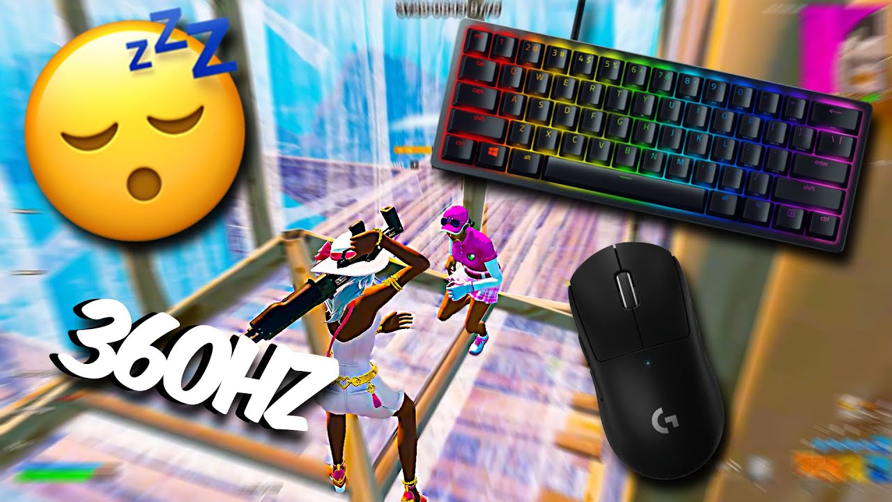 Razer Huntsman Mini ASMR 😴 Tilted Zone Wars Gameplay 🏆 Satisfying Keyboard Fortnite 240 FPS 4K