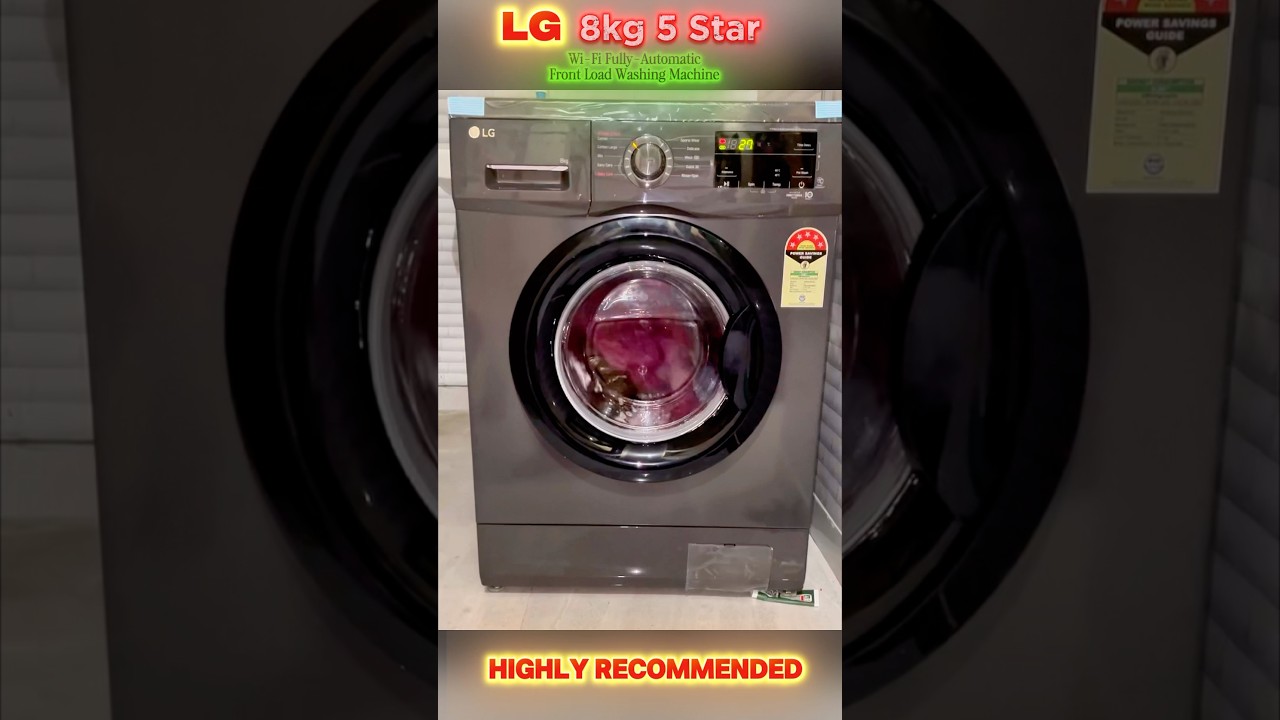 LG 8 Kg, 5 Star Wi-Fi Fully-Automatic Front Load Washing Machine ✅ Go for it👍 #lg #washingmachine