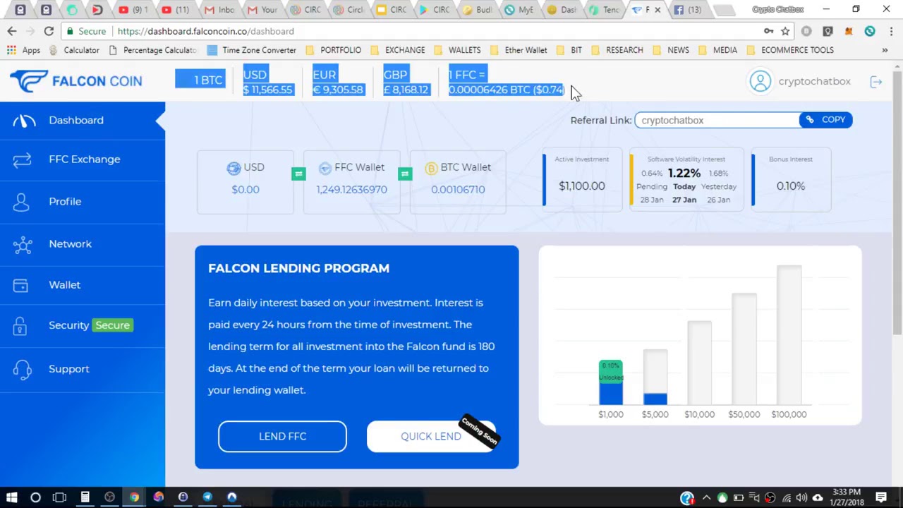 FALCON COIN QUICK UPDATE   MY 10,010 LOAN + MY STAKING STRATEGY!!! 720p