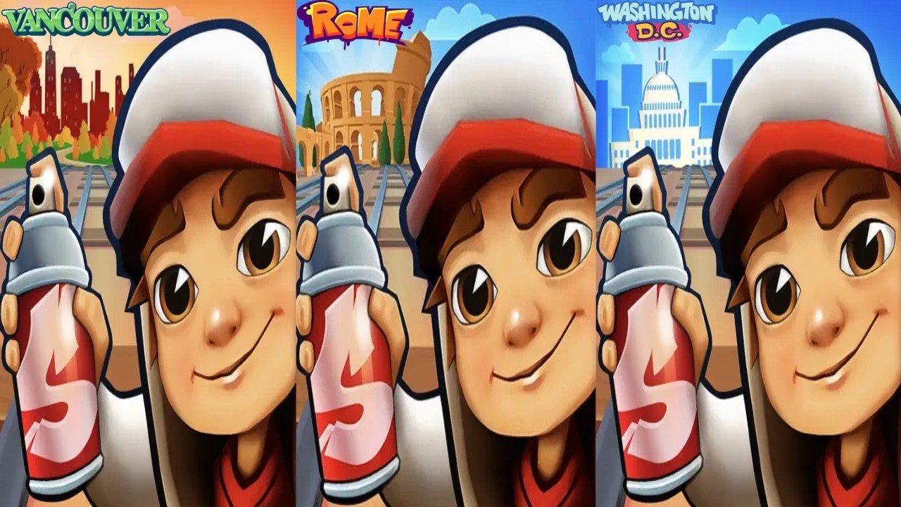 Subway Surfers: Ванкувер 2024 🆚 Рим 2026 🆚 Вашингтон, округ Колумбия, 2025 | Сравнение карт!