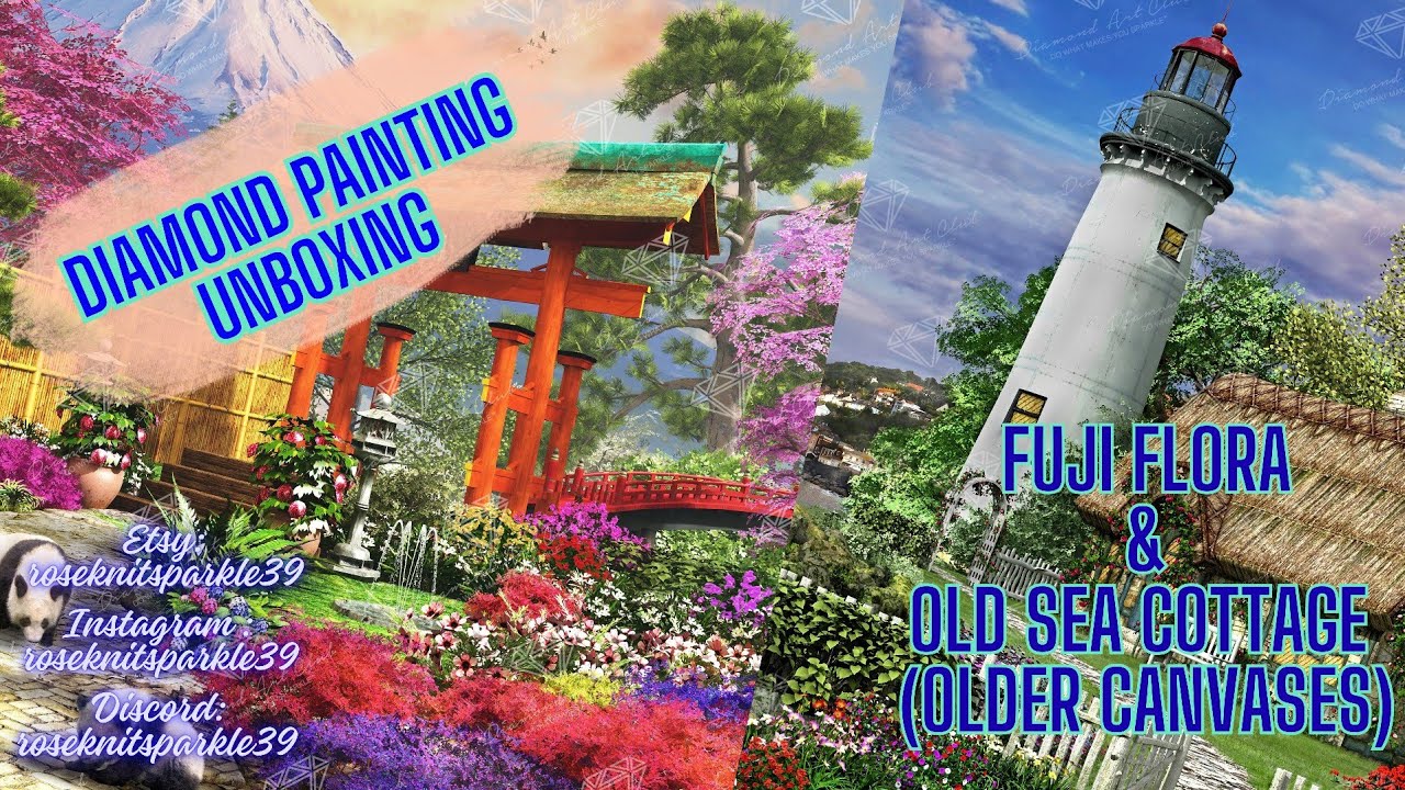 Эпизод 547: Распаковка Diamond Art Club - Fuji Flora & Old Sea Cottage #craft #diamondartclub #un...