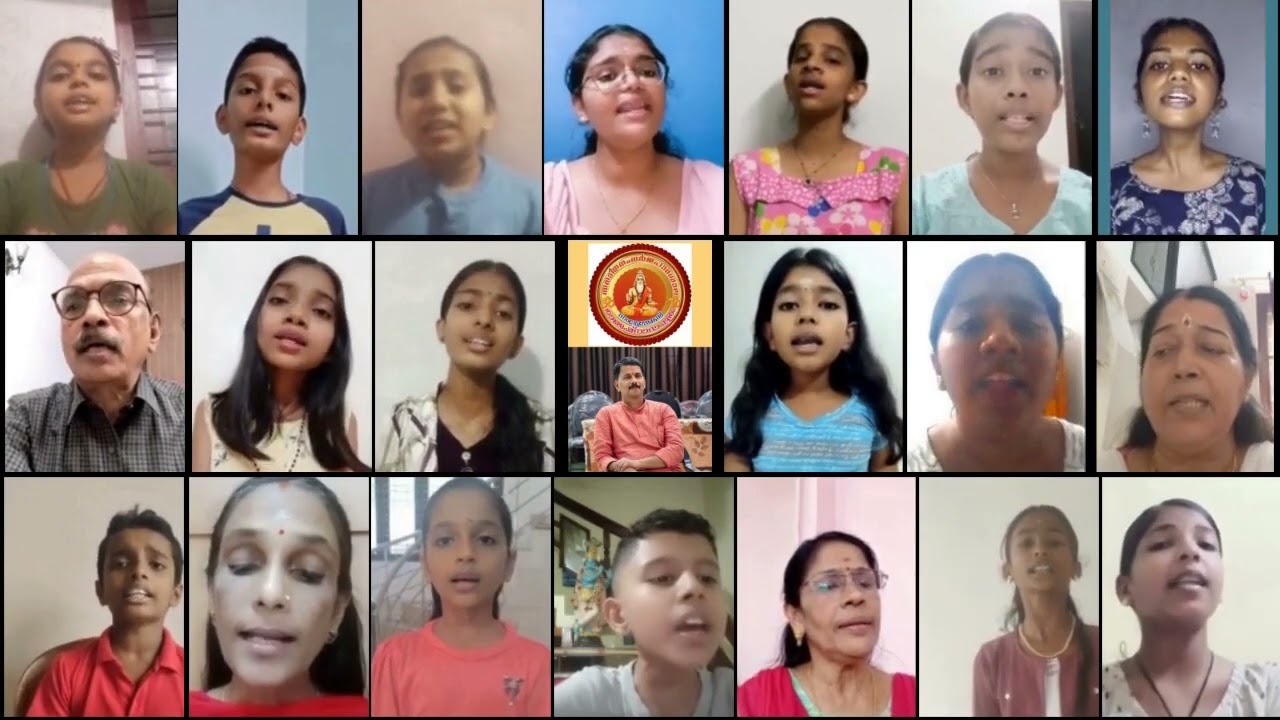 ഗാനാഞ്ജലി എന്ന പുസ്തകത്തിലെ 84-ാംഗാനം സ്വദേശം എന്നതേ ധ്യാനം സനാതനം സംഗീതം വിദ്യാർത്ഥികൾ ആലപിക്കുന്നു