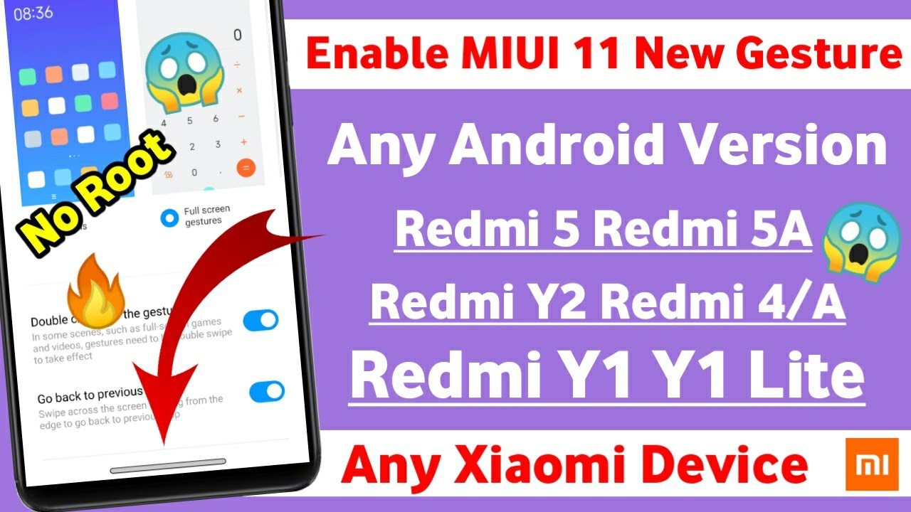 MIUI 11 New Gesture On Redmi Y2 / Redmi Y1/Y1 Lite/ Redmi 4 Any Xiaomi device