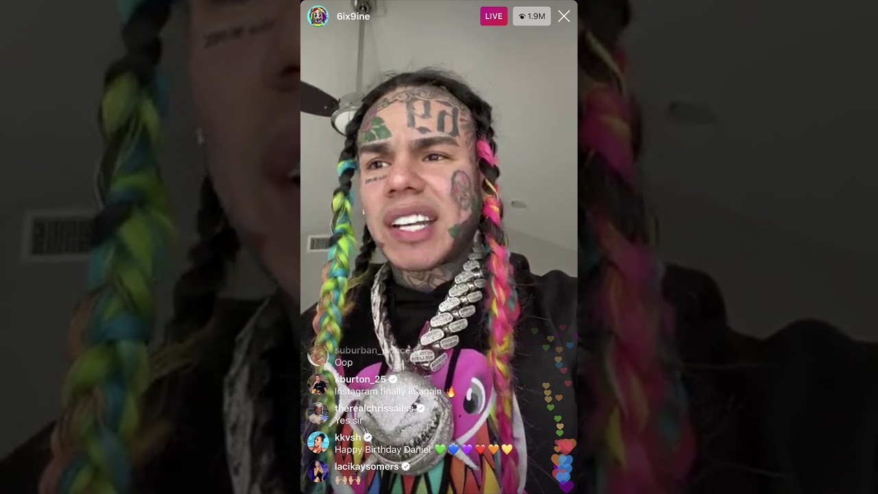 Tekashi 69 instagram live 2 million views