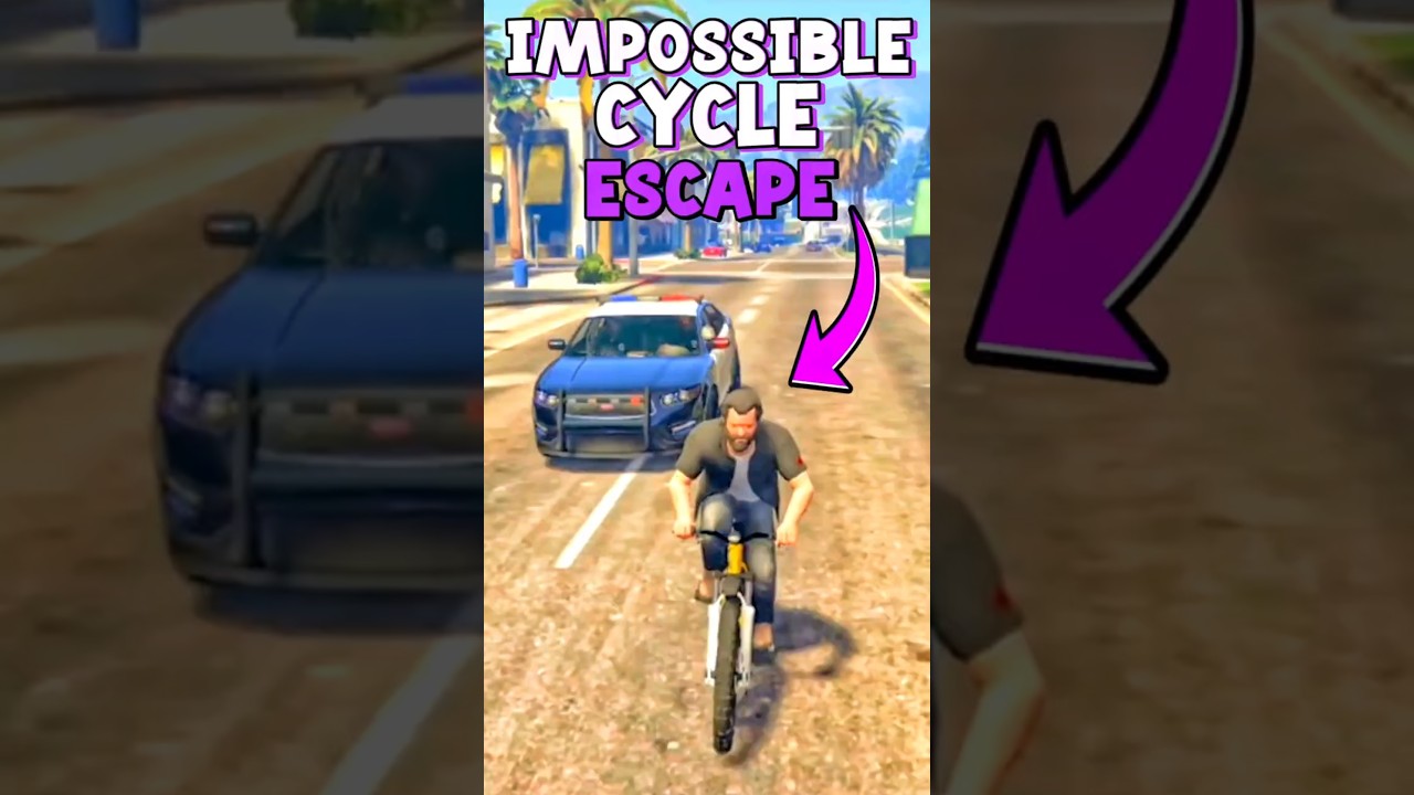 ESCAPING THE POLICE ON A BICYCLE AFTER A ROBBERY 😱