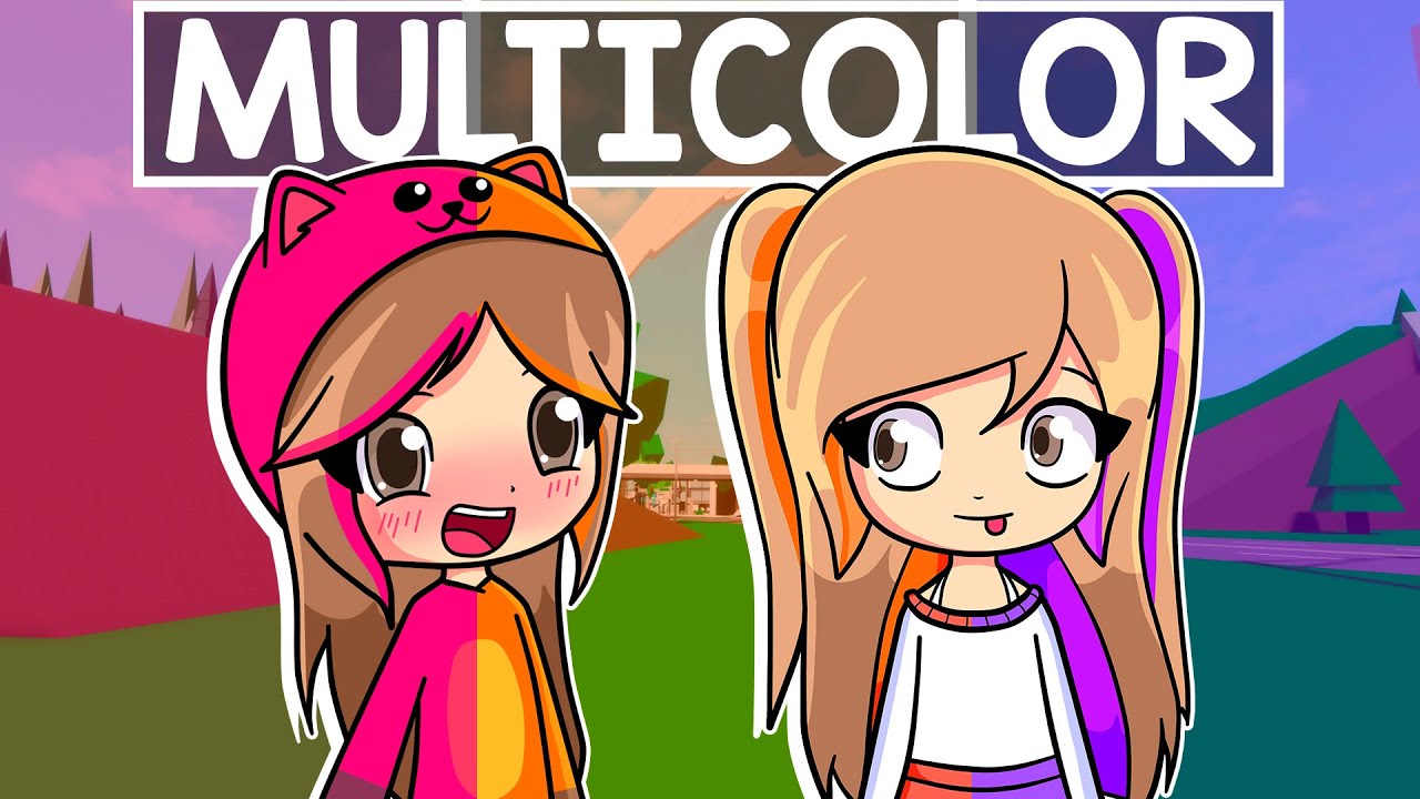 24 HORAS en un MUNDO MULTICOLOR con Mandarina en Roblox