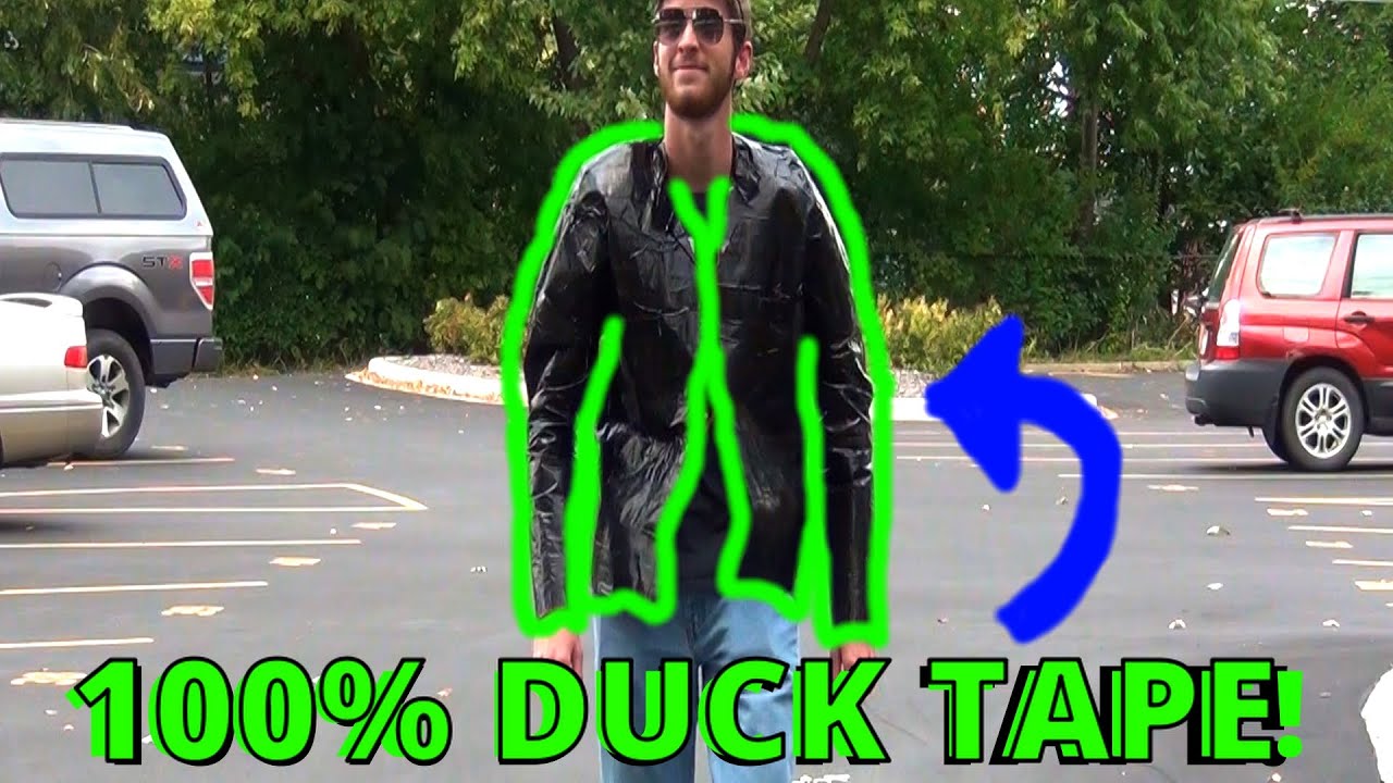 Making a fine looking jacket entirely out of duck tape for 15$!