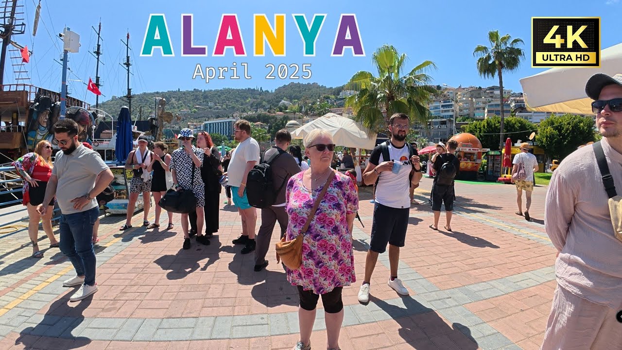 Alanya City Walkin Tour | Rihtim Seaside Promenade | April 20, 2025 [4K HD/60 fps]