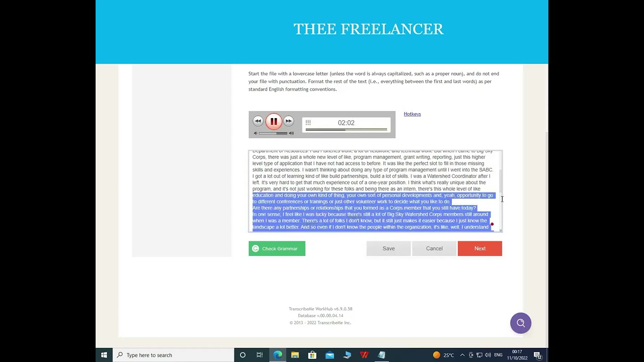 Transcribeme Audio Test Answers