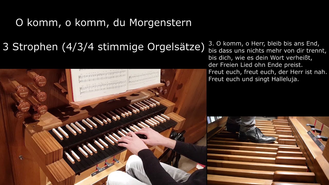 EG 19 - O komm, o komm, du Morgenstern - Orgelsätze mit Liedtext