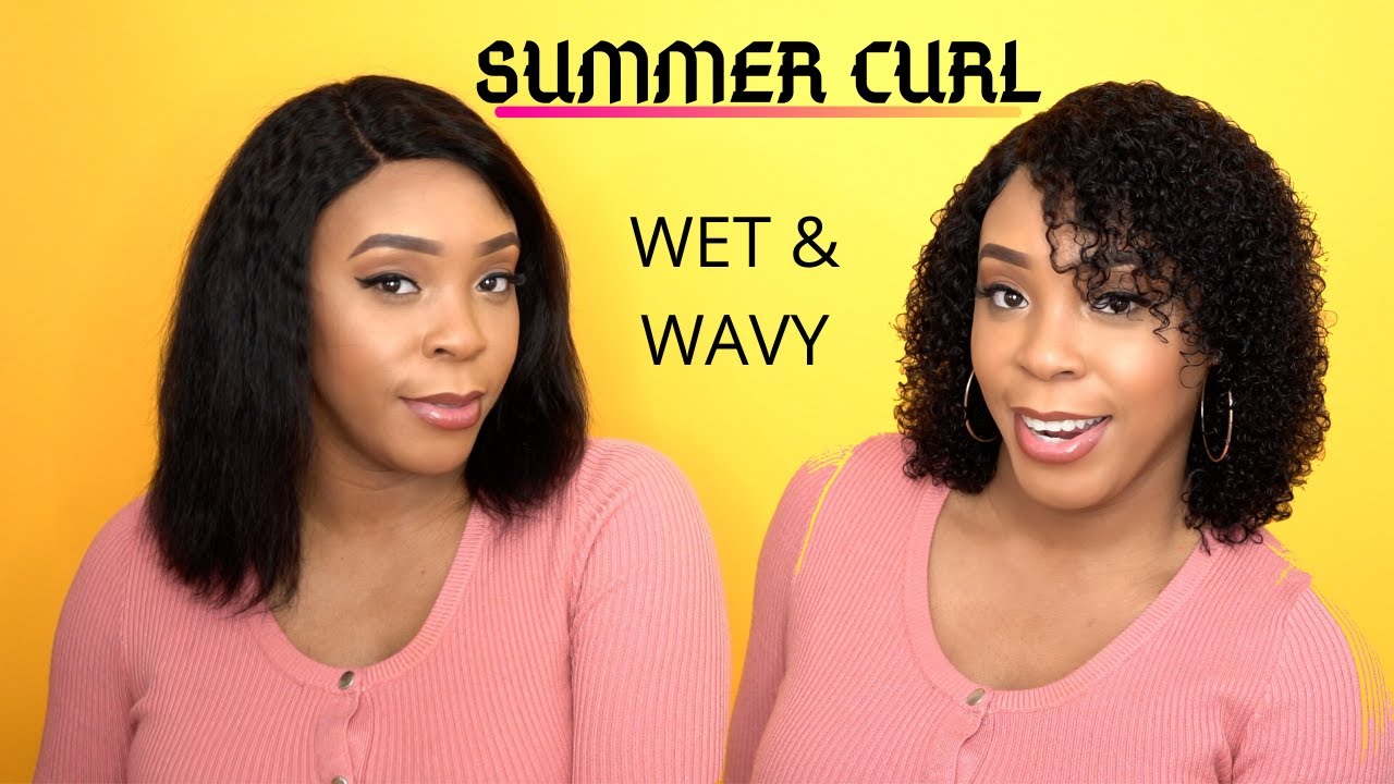 100% Brazilian WET & WAVY Natural Hair Lace Front Wig - SUMMER CURL --/WIGTYPES.COM