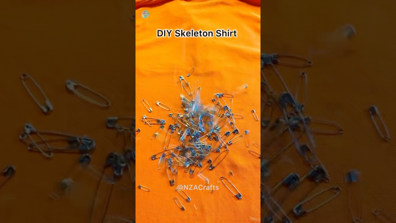 DIY Skeleton Shirt for Halloween (681) ASMR Tutorial #diy #viral #shorts #asmr #usashorts