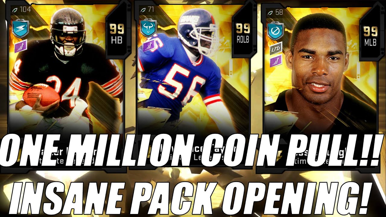 ONE MILLION COIN PULL! INSANE Ultimate Legends Pack Opening! Madden 20 Ultimate Team!