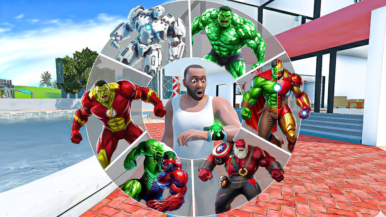 Playing As A Every Hulk SuperHero In INDIAN BIKE DRIVING 3D