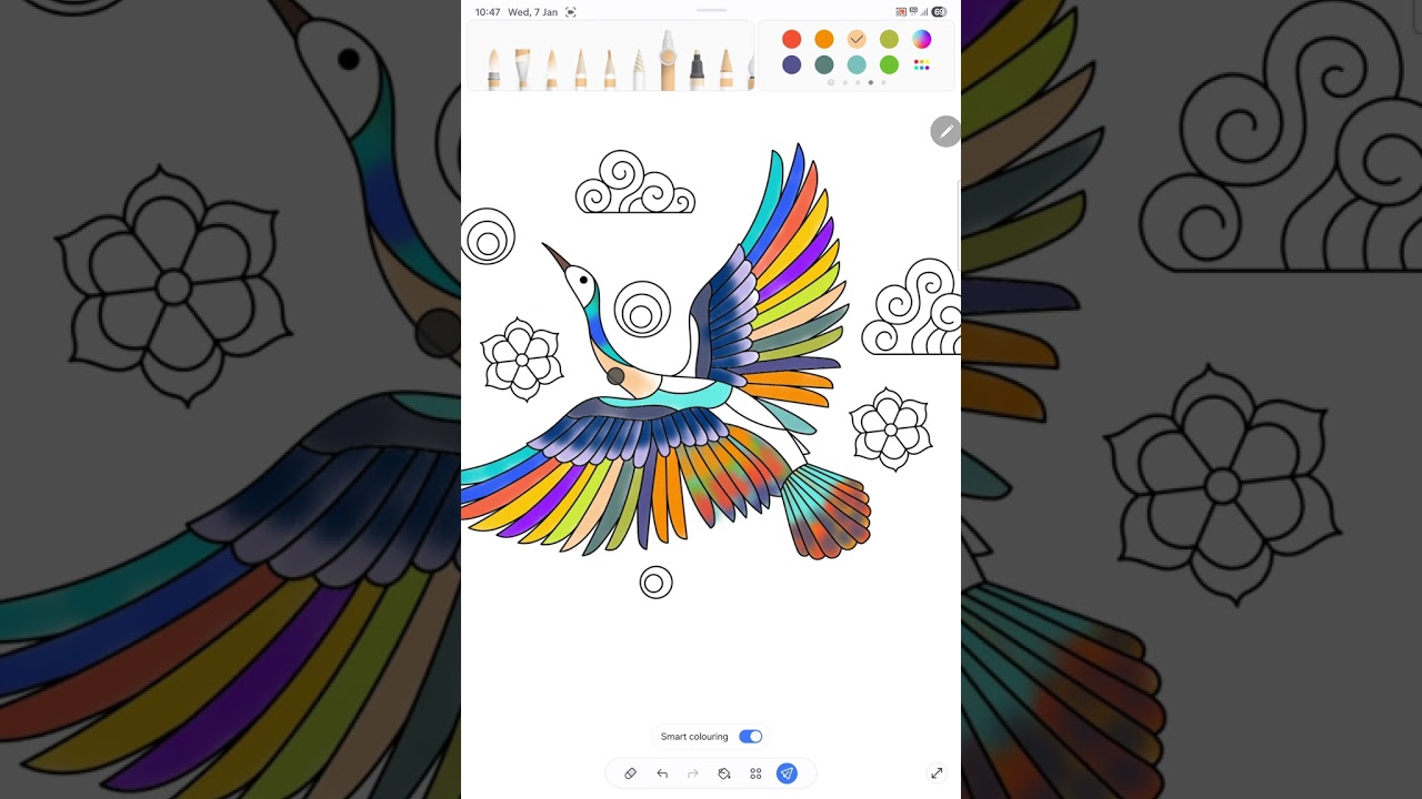 Digital colouring 15 minute meditation satisfying #GrenoShorts