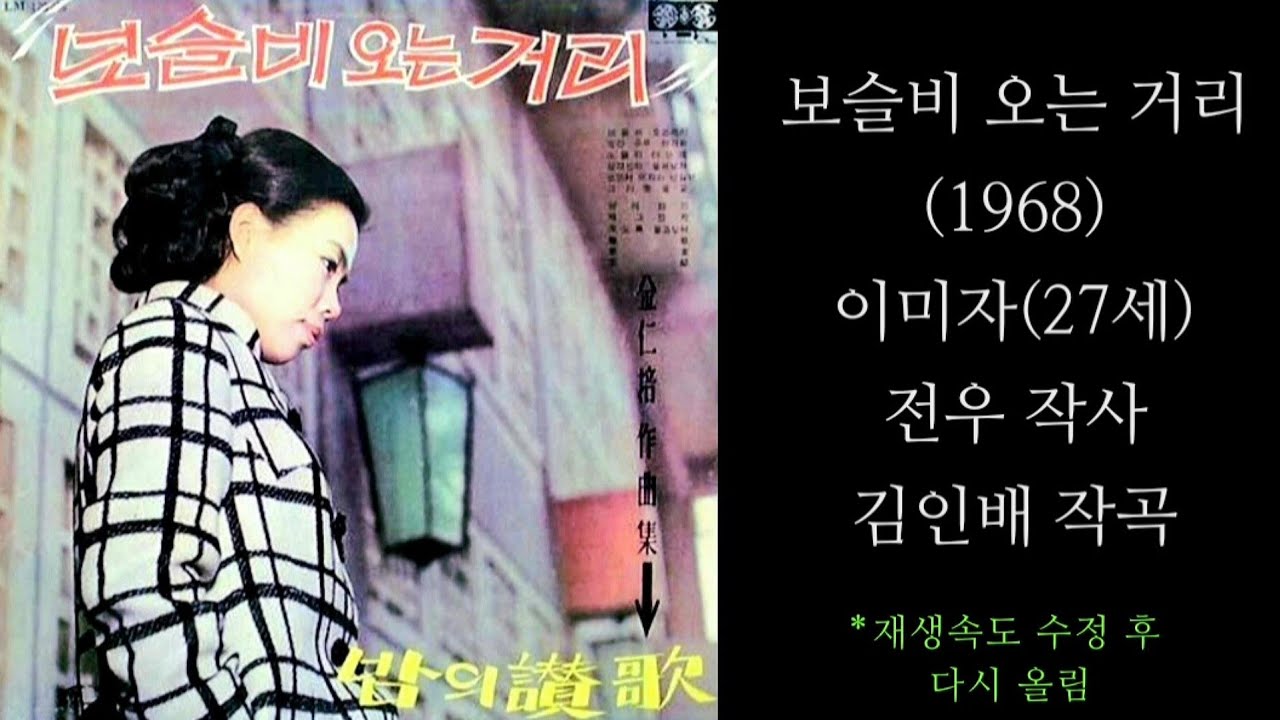 보슬비 오는 거리(김인배's)/이미자/霧雨の通り/イ·ミジャ/1968