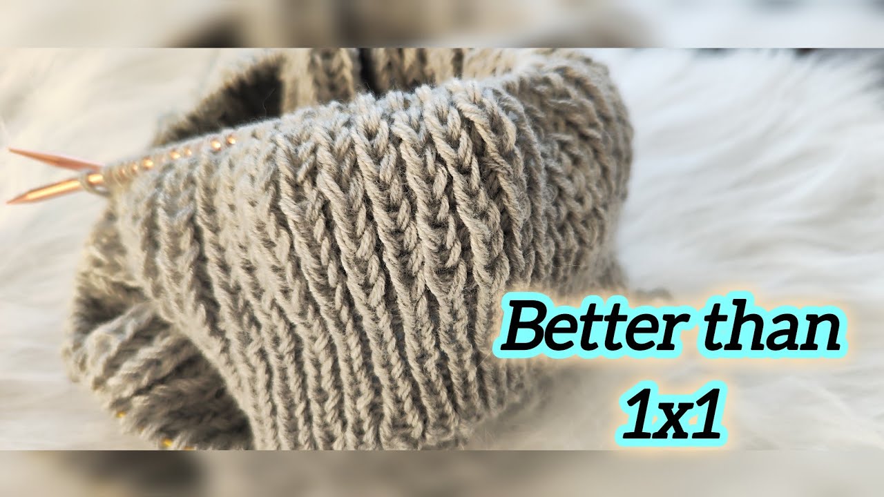 How to Knit a Stretchy Rib Stitch (Better than 1x1 Rib!)🧶