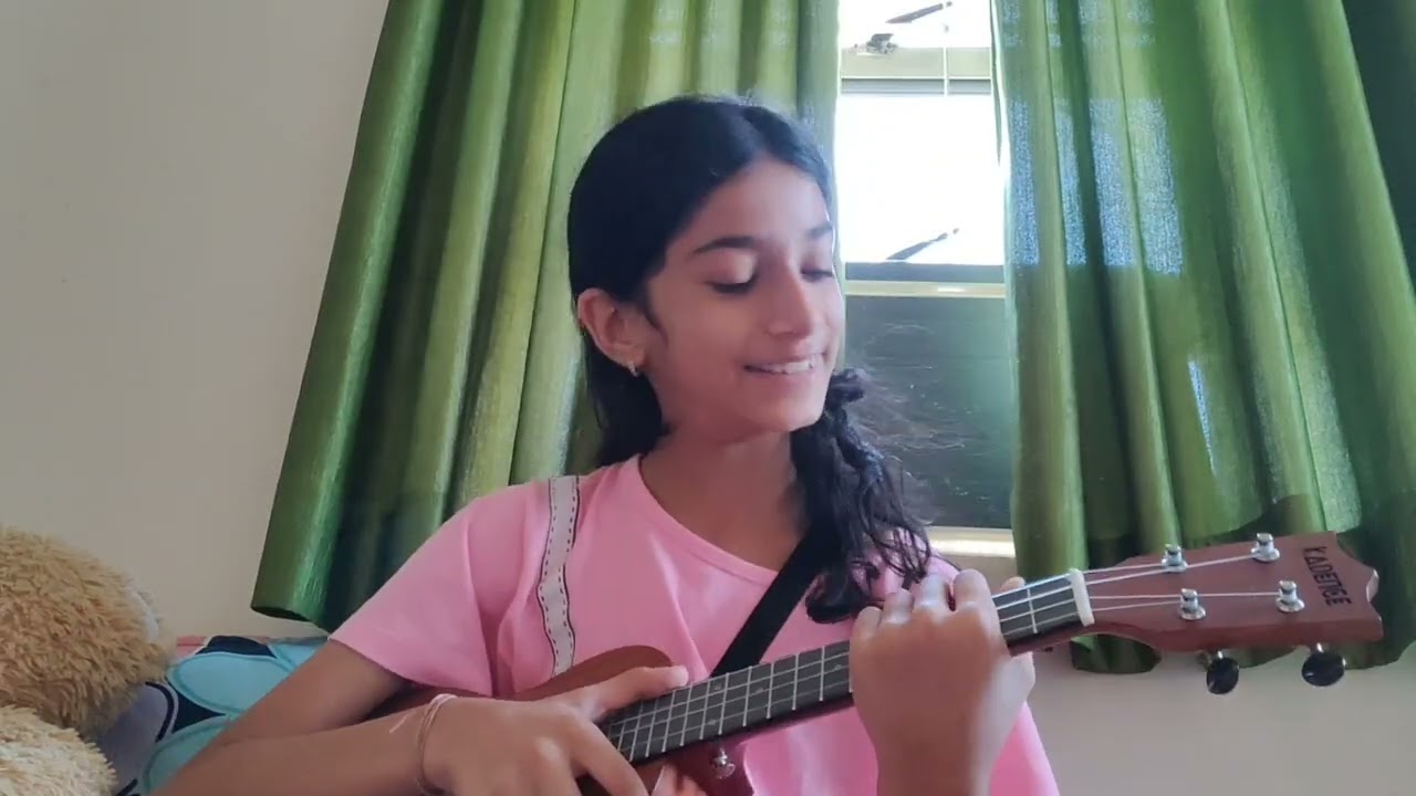 Love story (Indila) played and sung in the ukulele by Vinaayah ♥️..... #another french song 