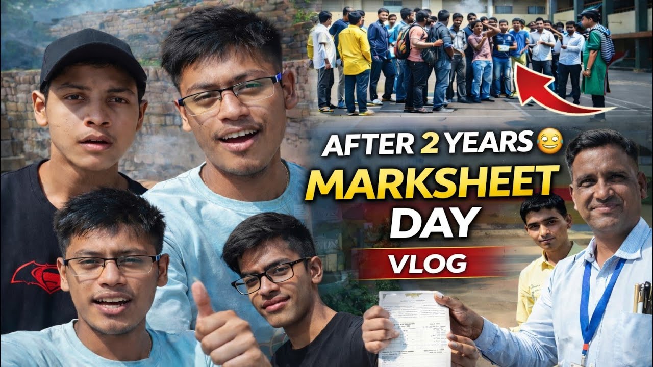 After 2 Years… Finally Got My Marksheet 😳 | College Vlog