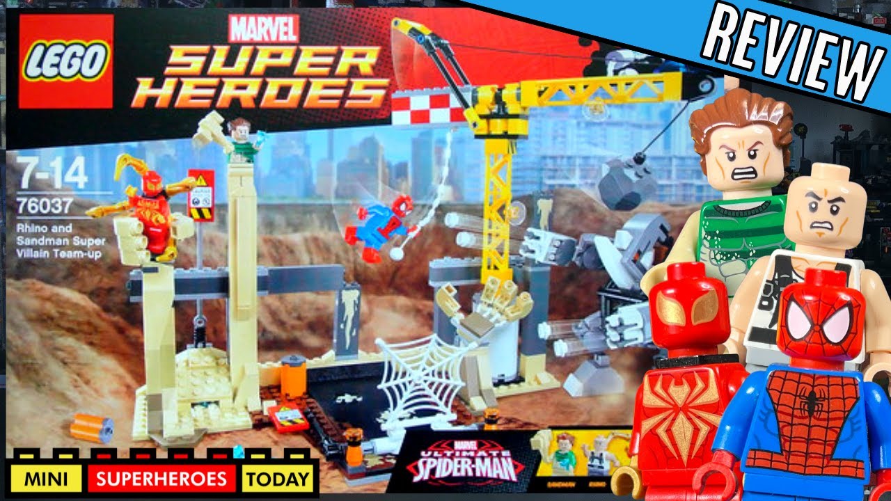 Обзор набора LEGO Spider-Man RHINO AND SANDMAN SUPER VILLAIN TEAM-UP 76037
