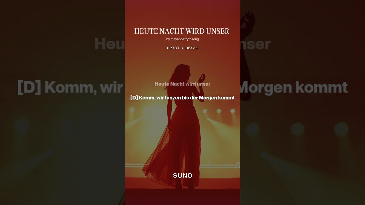 HEUTE NACHT WIRD UNSER - Maya Poetry to song: Live, love, laugh, music....a way of life