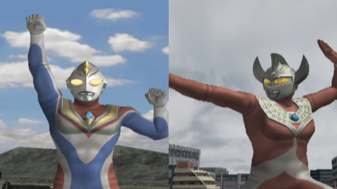 ULTRAMAN FIGHTING EVOLUTION 3~(PLAYSTATION 2)~ULTRAMAN DYNA VS ULTRAMAN TARO(HARD)~VERSUS MODE