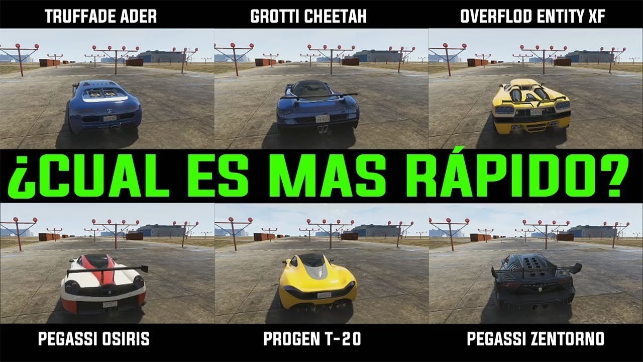 GTA V ¿CUAL ES MAS RÁPIDO? Comparativa coches Super PS3,