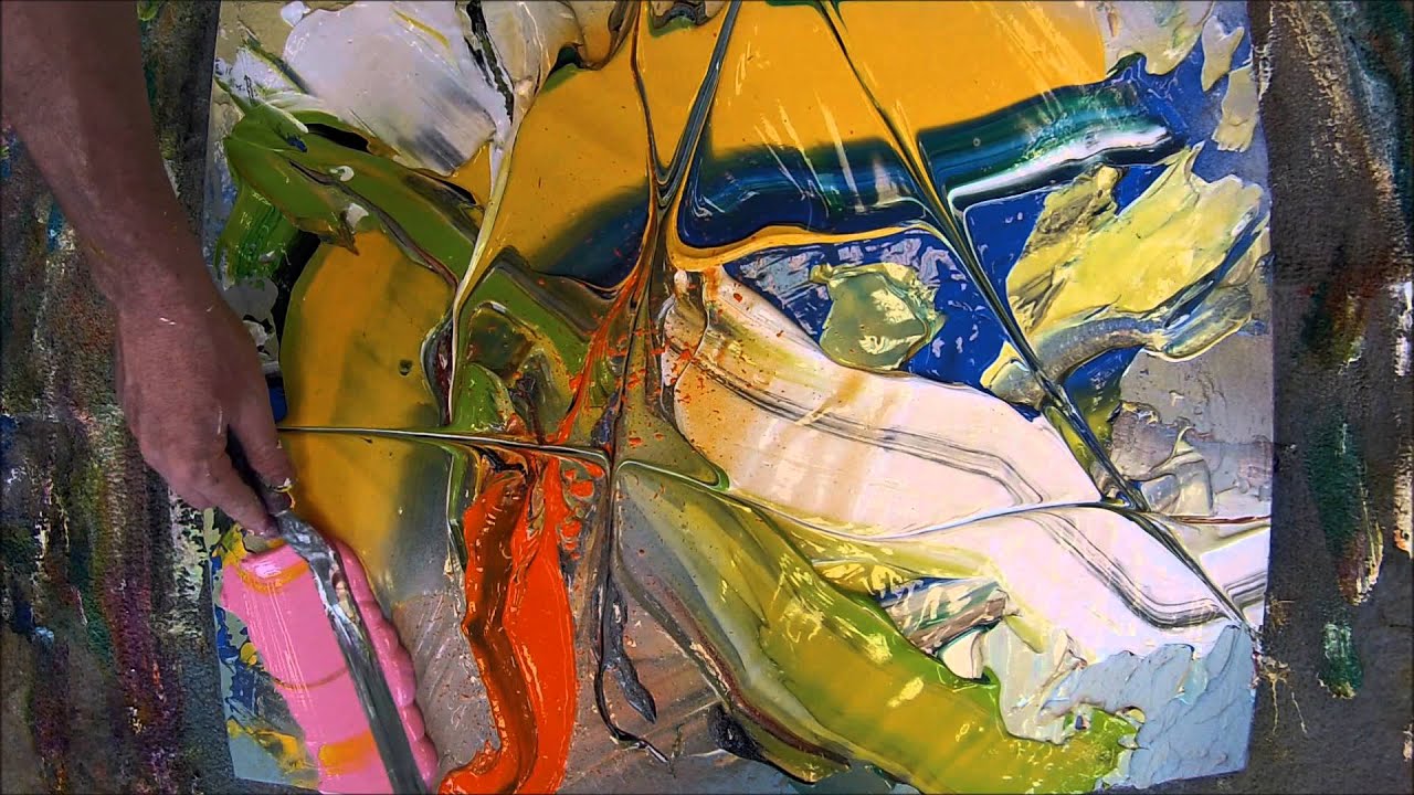 Learn To Paint an Acrylic Abstract Painting Ultra Thick 2 HD By Jan van Oort