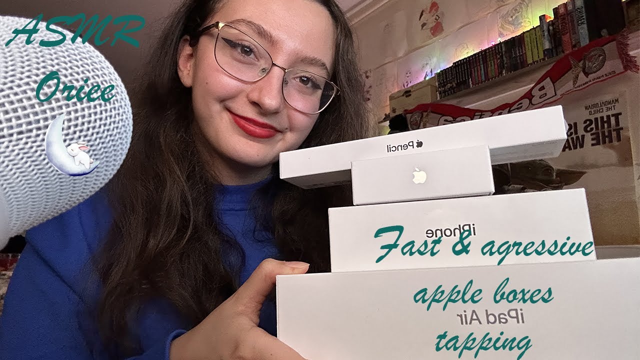 ASMR | Fast & agressive tapping apple boxes | No talking 🤐