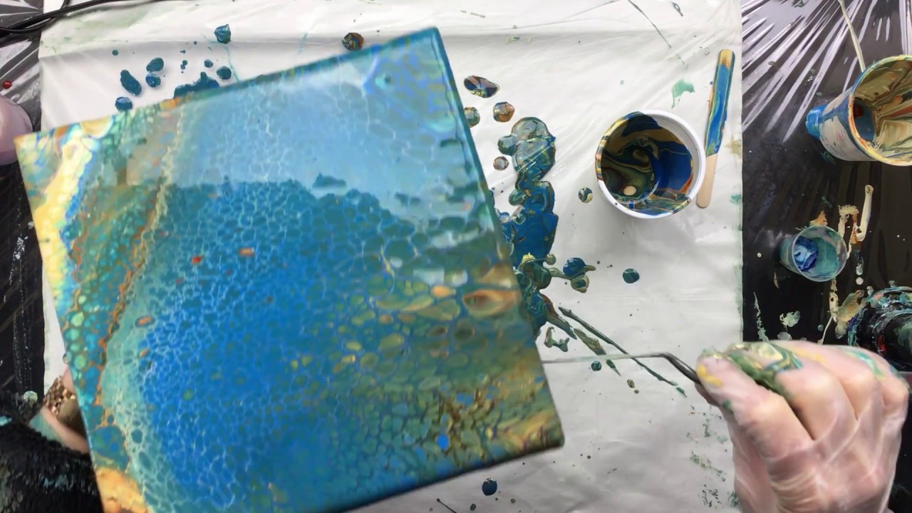 ( 565 ) 20cm x 20 cm Acrylic Pour straight out of the cup