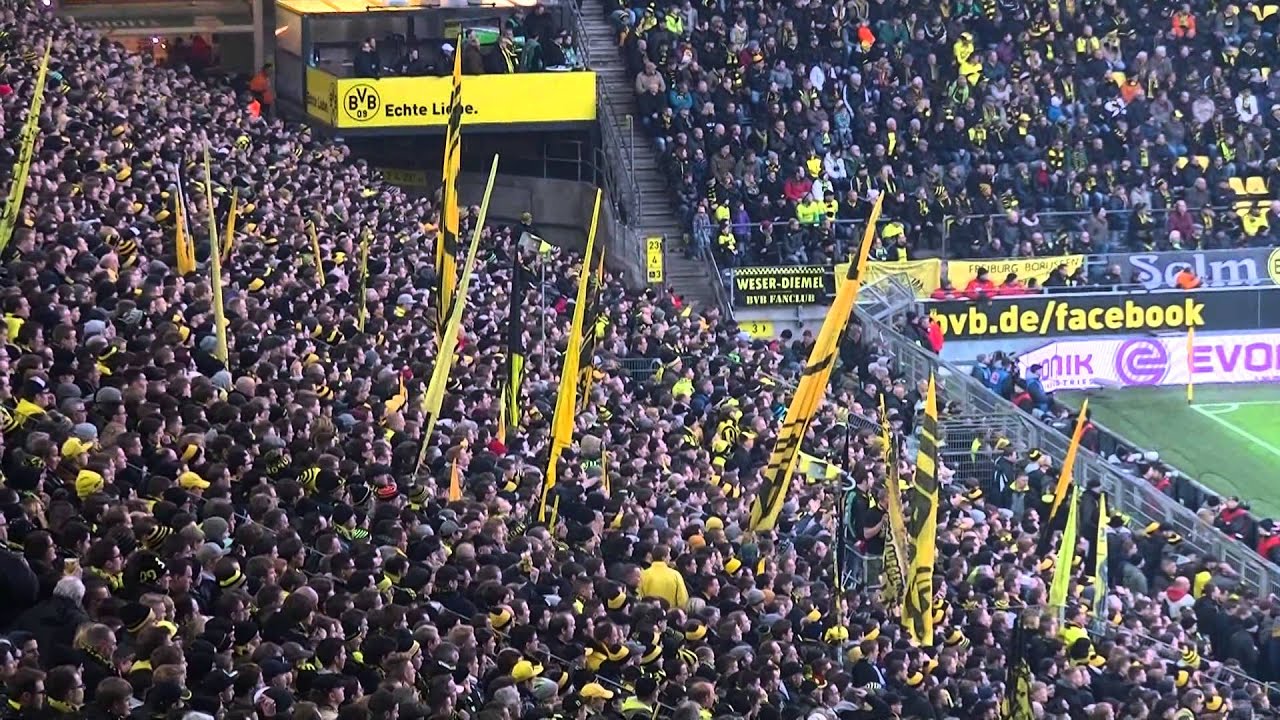 Stimmung Südtribüne: Borussia Dortmund - FC Augsburg (1. BVB Heimspiel 2014)