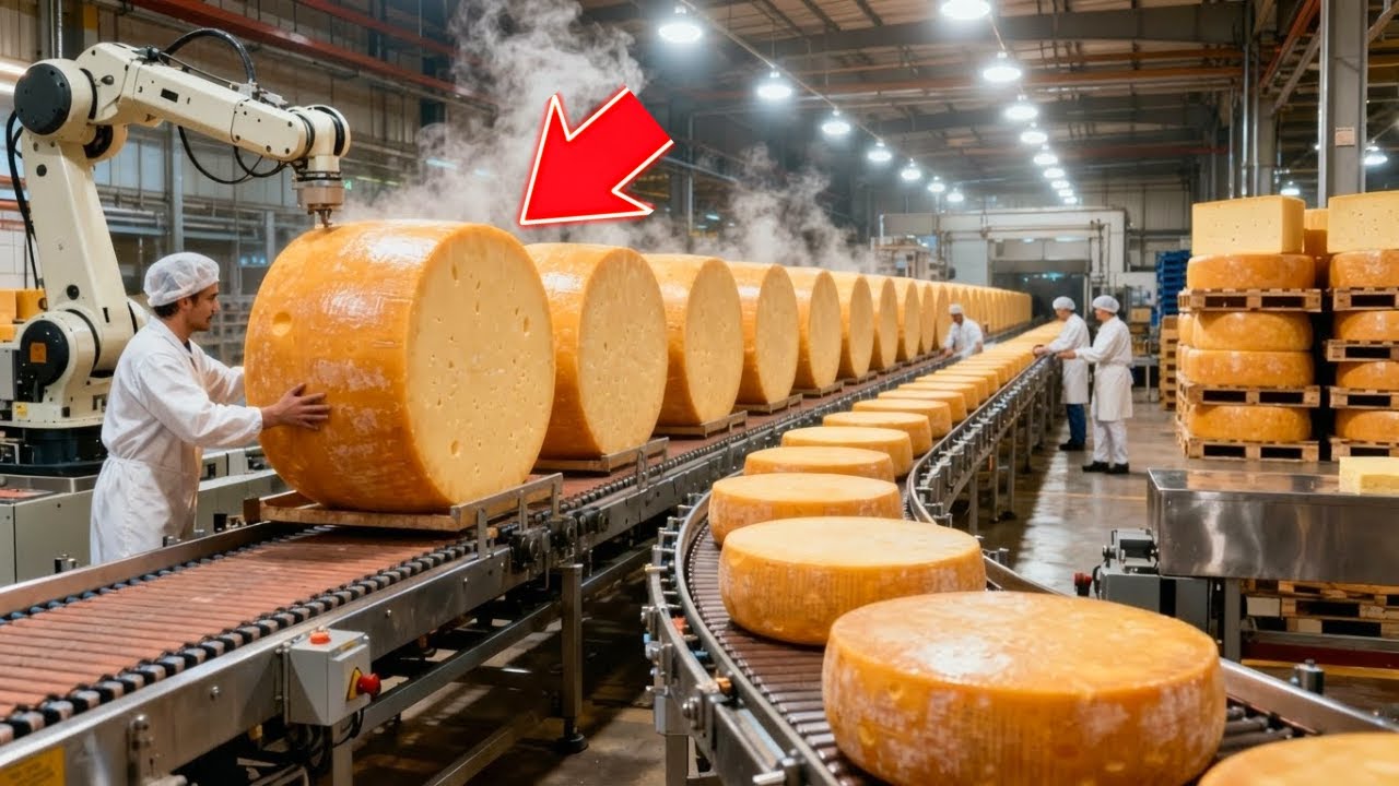 Inside a Modern Cheese Factory: From Fresh Milk to Aged Blocks