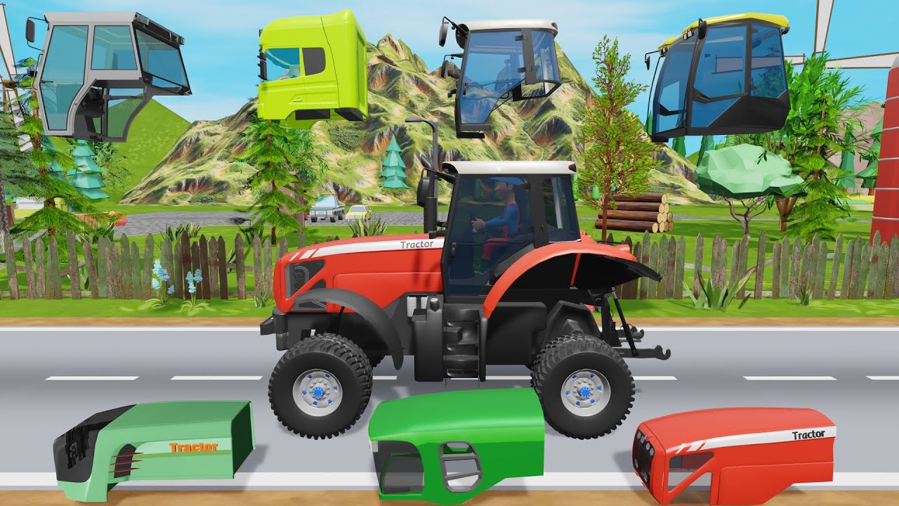 Match the right parts That is The Tractor Has an Important Job Today 🚜 A Busy Day on the Farm