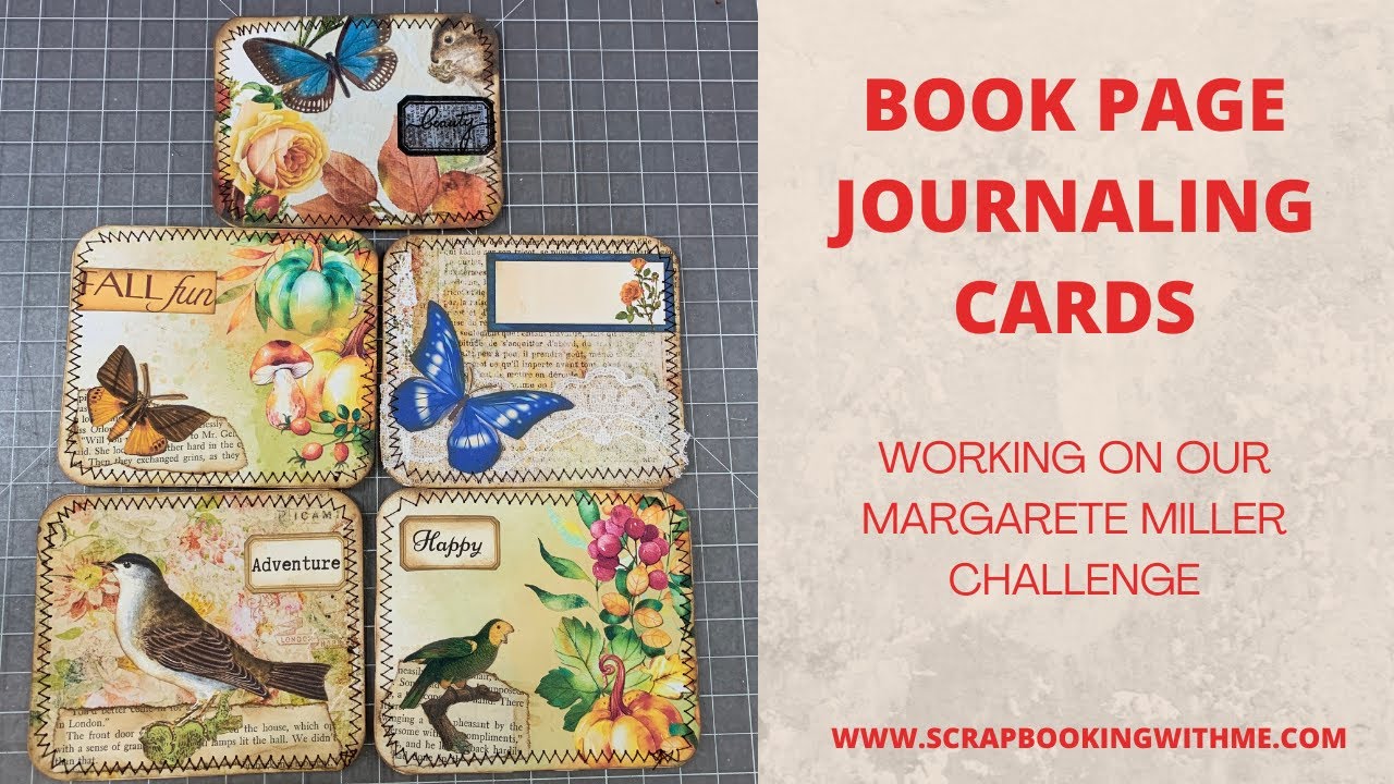 #cwplanner36 CHALLENGE ~ SCRAP BUSTING BOOK PAGES INTO JOURNALING CARDS