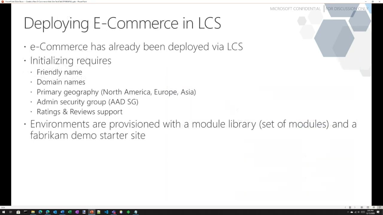 Dynamics 365 Commerce - Creating a New e-Commerce Web Site