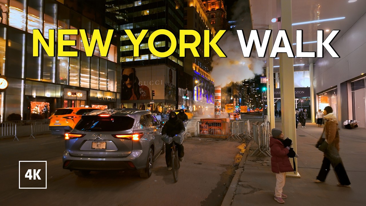 IRL New York Night Walk | Midtown Manhattan | Walking Tour 4K