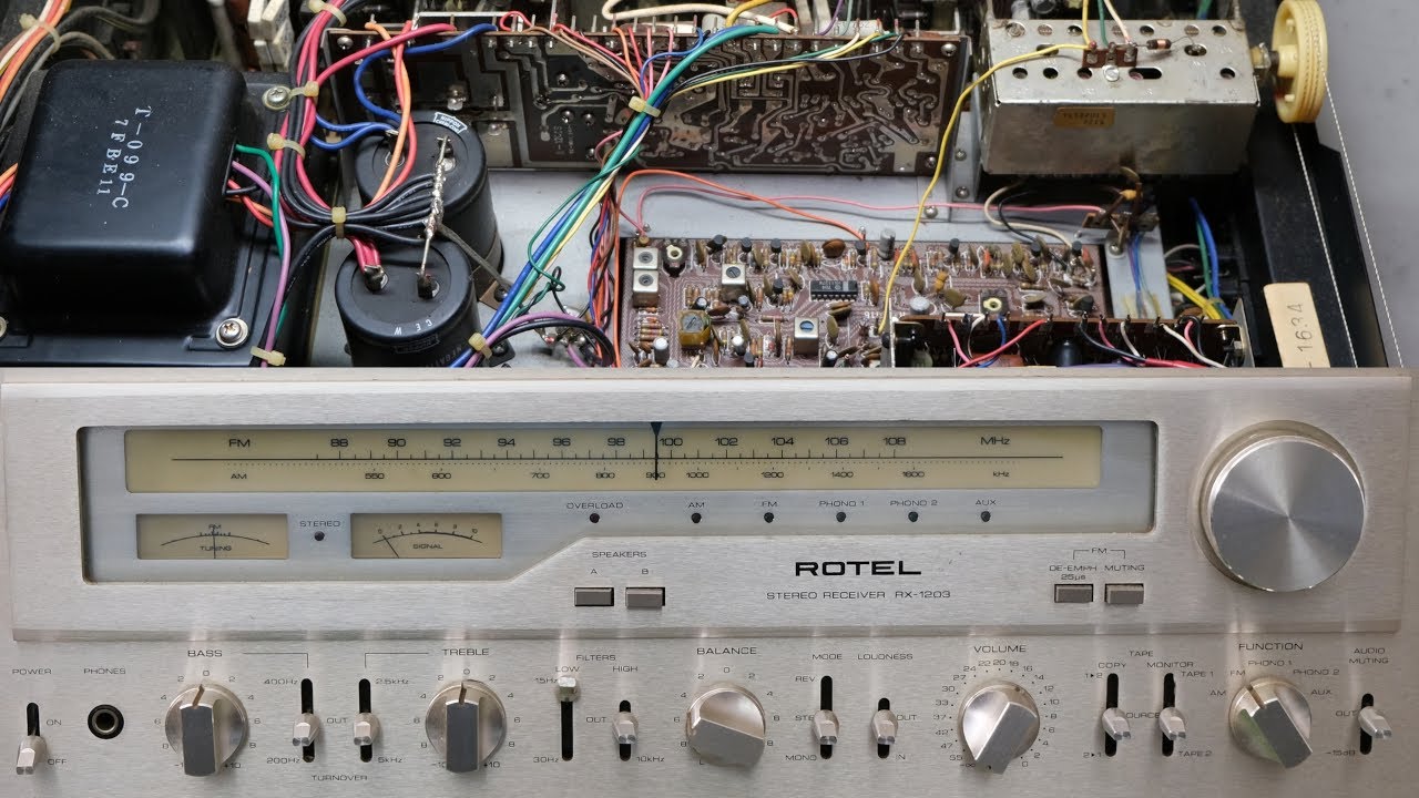 Rotel RX-1203 Stereo Receiver. Beautiful Vintage Beast. Audio Repair Restoration And Testing. Part 2