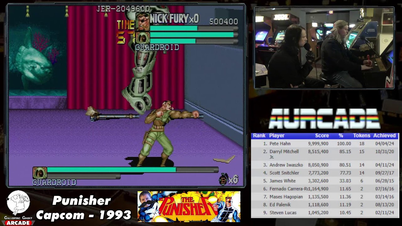 The Punisher Arcade Gameplay - LIVE at the Galloping Ghost Arcade feat. Doc Mack & GGA Jeremiah!