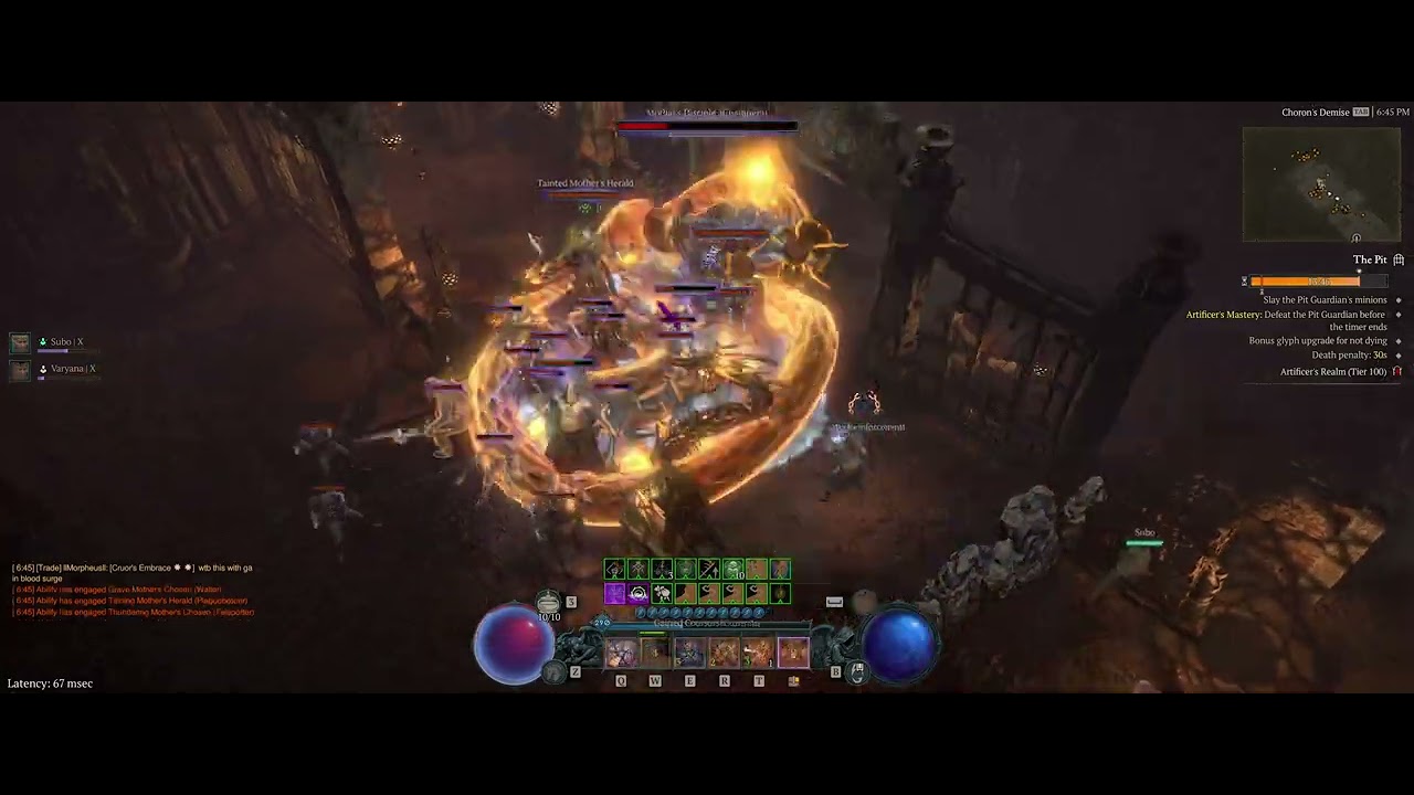 Diablo 4 Season 9 Pit 100 Speedrun 1m57s Hydra Sorc