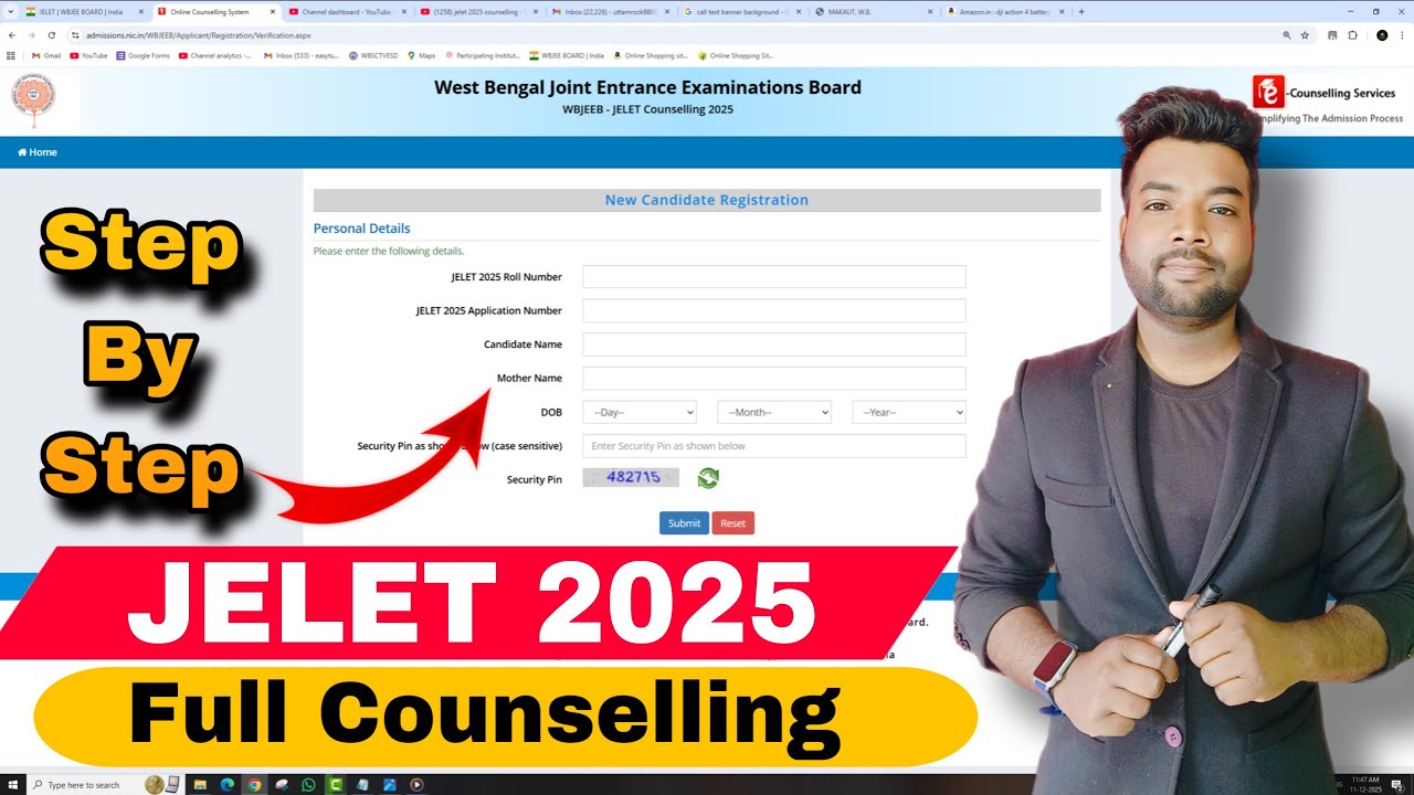JELET 2025 Full Counselling Process Step by Step | Marks Calculation & Choice Filling.