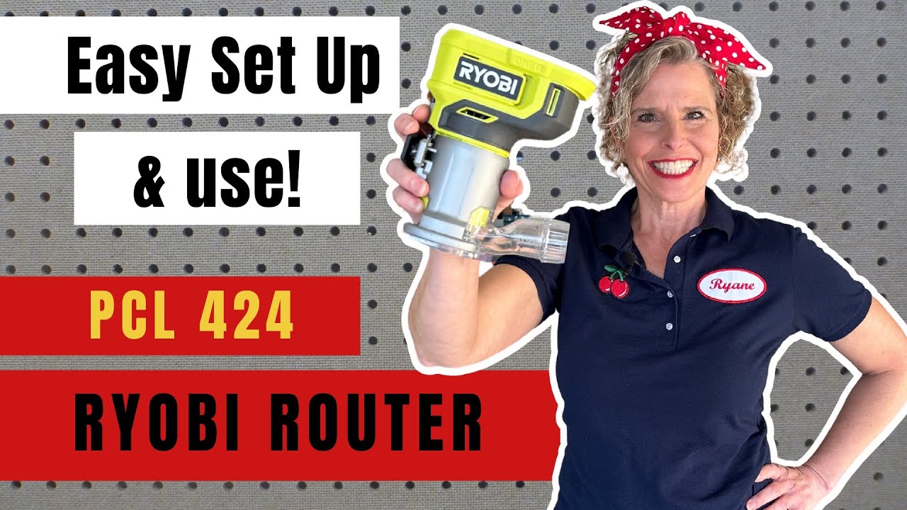 HOW TO USE A ROUTER // Ryobi PCL 424, cordless, 18v, trim router: features & vacuum attachment